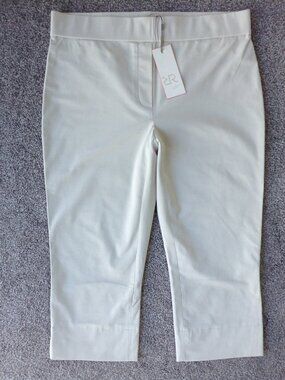 ⭐RAFFAELLO ROSSI “NANDI 5/8” CROPPED PANTS in Dune, size 12 - NWT⭐